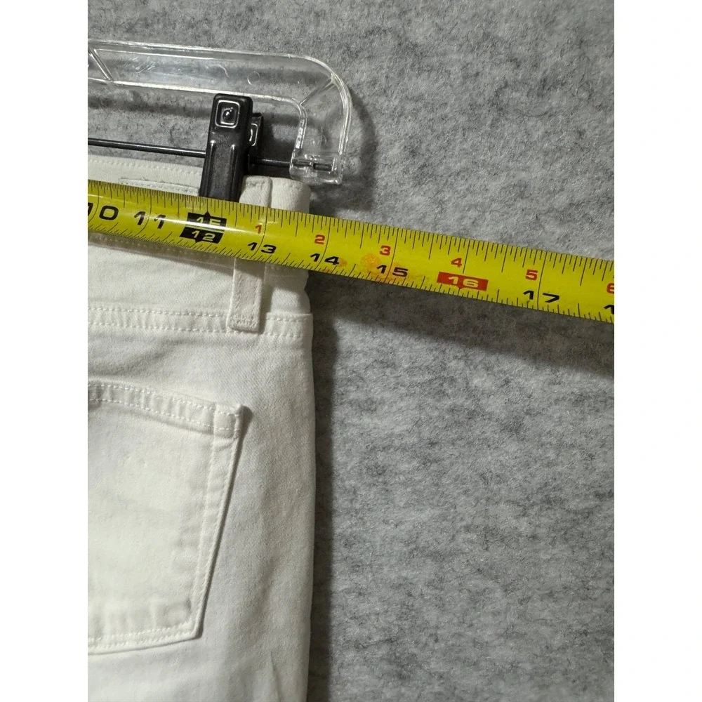 Paige Verdugo Ultra Skinny White Distressed Jeans Women Size 30 Stretch Denim